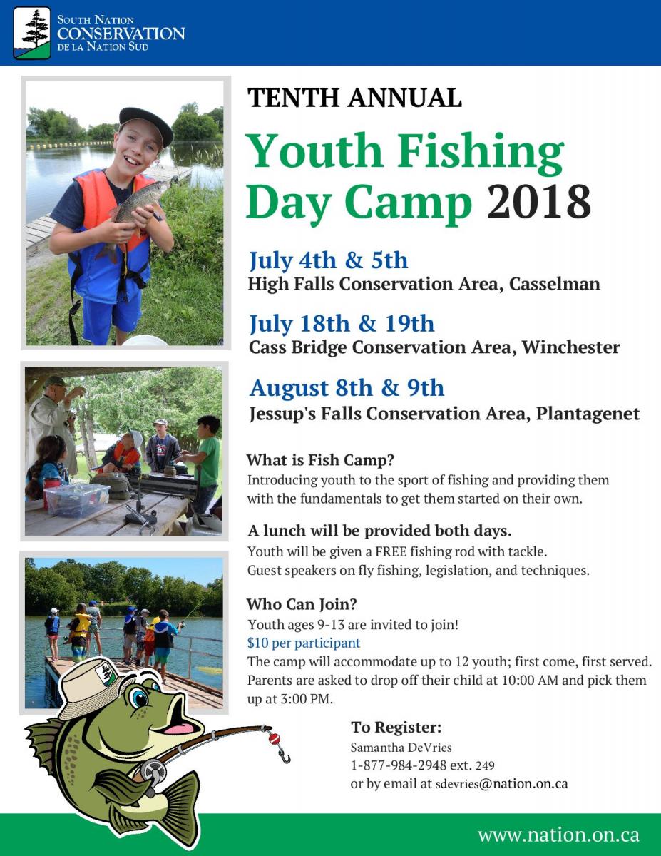 Youth Fishing Day Camp Camp 1 South Nation Conservation Authority